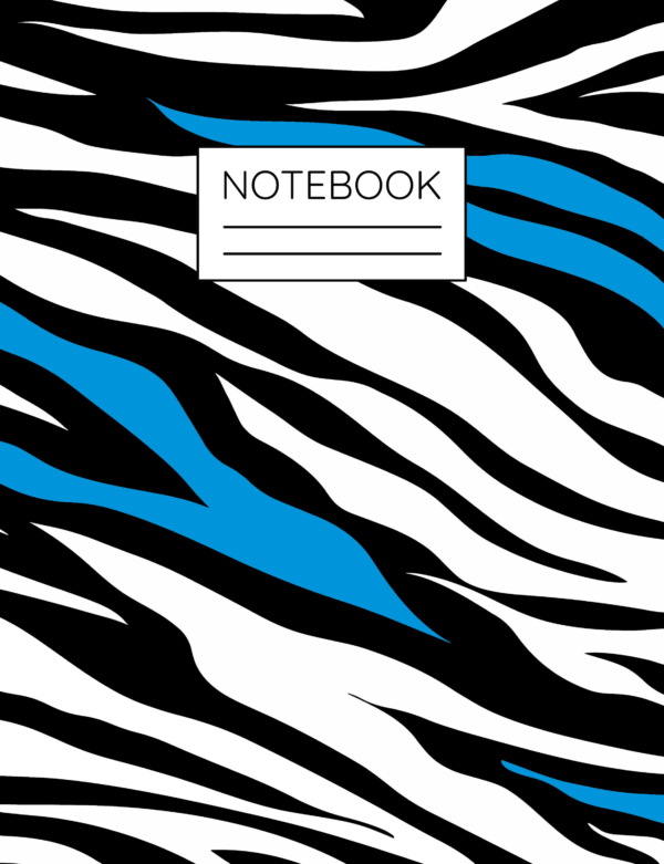 Zebra Print Cover - Blue