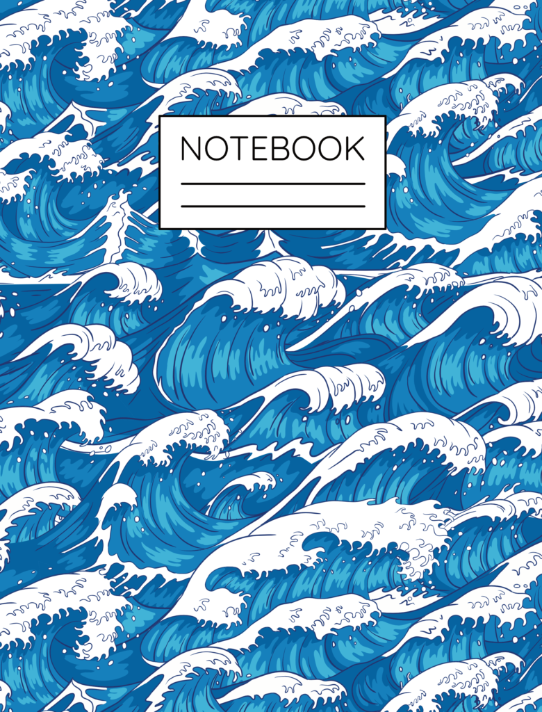 Blue Wave Composition Notebook | enkel stationery